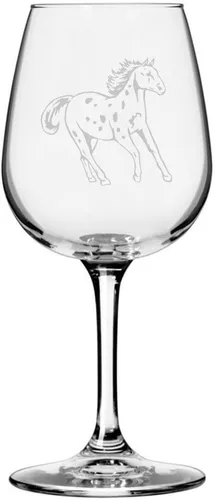Miniatura 23 de Morgan Body Horse - Copa de vino grabada multiusos (12.75 onzas)