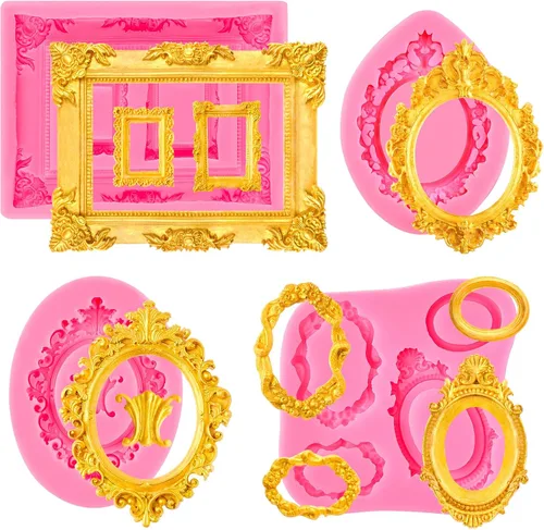 Miniatura 9 de Moldes de silicona de letras para chocolate, 5 piezas de moldes de números y letras en forma de corazón de rosa, moldes de fondant para caramelos