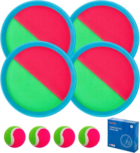 Juegos de pelota para lanzar y atrapar, juegos al aire libre, juegos de playa, verano, juguetes para niños de 4 a 8 años, juegos de juguetes Azul 2