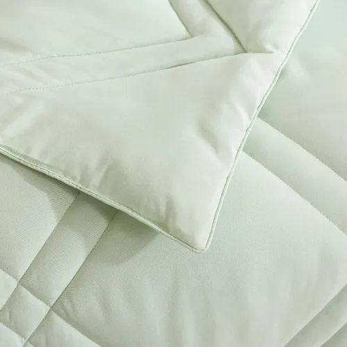 Miniatura 6 de Feather and Loom - Edredón alternativo de plumón con doble puntada de diamante para todas las estaciones, funda de microfibra suave y de fácil