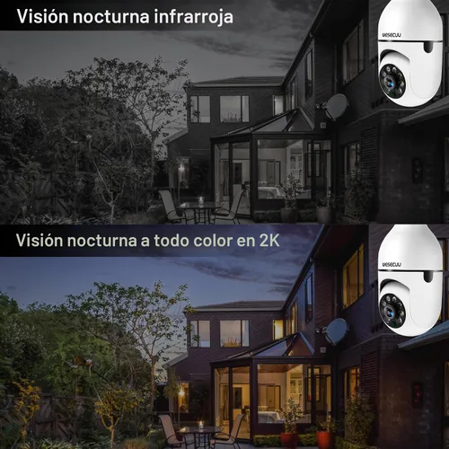 Miniatura 4 de WESECUU - Cámara de seguridad de foco - WiFi 5G y 2.4GHz 2K, cámaras de seguridad inalámbricas para exteriores con detección de movimiento y alarma
