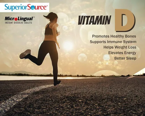 Miniatura 10 de Superior Source Vitamina D3 10000 UI, tabletas microlingües de disolución rápida, 100 unidades, ayuda a promover huesos y dientes fuertes, apoyo