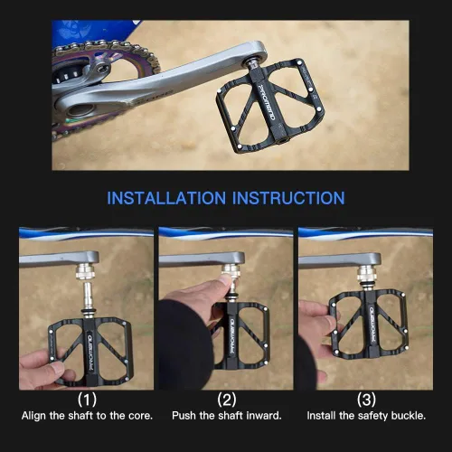 Miniatura 3 de Pedales de bicicleta doorslay de aleación de aluminio, pedales de bicicleta de montaña, pedal de plataforma de bicicleta, pedales MTB, plataforma