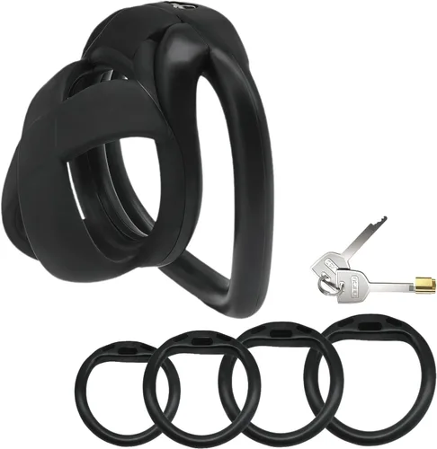 Miniatura 7 de Jaula de castidad masculina, dispositivos de jaula de castidad masculina, nueva jaula ergonómica ligera para pene de hombre, jaula de bloqueo de Rosa