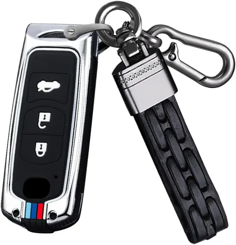 Miniatura 7 de SANRILY Funda luminosa de silicona y aleación de zinc para llavero Mazda 3, 6, CX3, CX5, CX7, CX9, con llavero, color negro