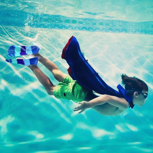 Miniatura 5 de Aletas de natación para niños, aletas cortas para niños y jóvenes, aletas de natación para entrenamiento de natación para niños, niñas, niños Azul