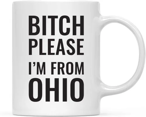 Miniatura 110 de Andaz Press Taza de café de 11 onzas, regalo de broma, Bitch Please I'm from Alabama, paquete de 1, incluye caja de regalo, divertidas ideas
