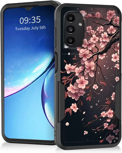 Miniatura 56 de Funda para Galaxy A14 5G, resistente de doble capa híbrida de policarbonato duro, goma suave, a prueba de golpes, funda protectora resistente