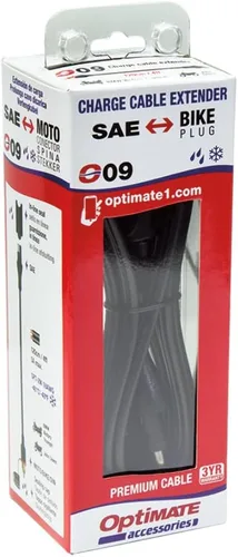 Miniatura 2 de Optimate cable O-09, adaptador-extensor, SAE a BIKE enchufe 180°