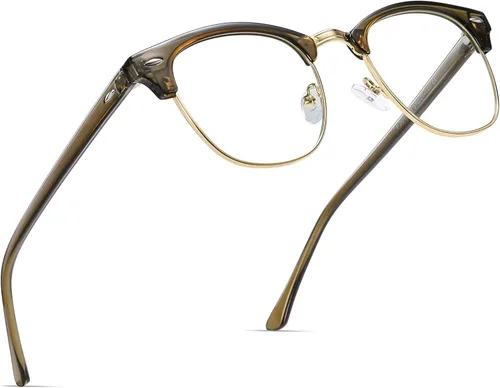 Miniatura 25 de Gafas de Luz Azul para Mujer/Hombre Gafas de Computadora de Luz Azul para Mujeres/Hombres A04-cristal marco plateado