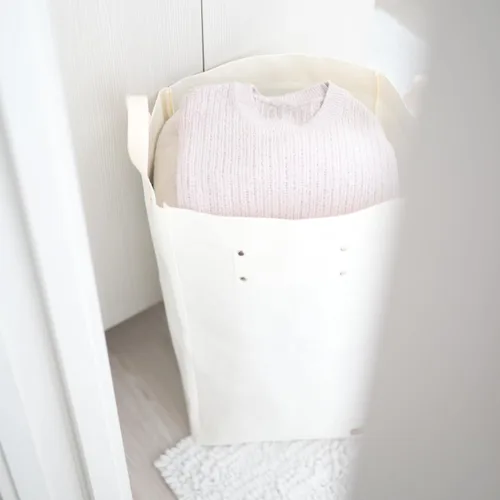 Miniatura 3 de Deeablo New York - Papelera de reciclaje de interiores reutilizable sostenible para cocina, papelera de reciclaje multiusos, contenedores de Blanco
