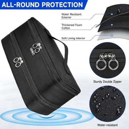 Miniatura 4 de Funda de viaje compatible con Shark Flexstyle/FlexFusion/secador de pelo, bolsa de almacenamiento de herramientas calientes para cabello de doble