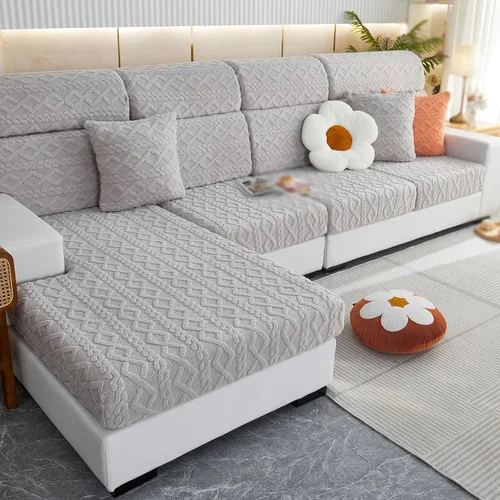 Miniatura 12 de Funda de almohada universal para sofá, 18 x 18 pulgadas, fundas de almohada resistentes al desgaste, funda de almohada elástica gruesa para sofá