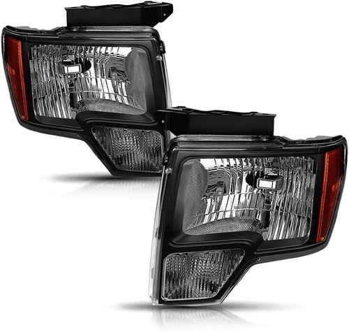 Miniatura 9 de Conjunto de faros BRYGHT Compatible con [Todos los modelos] 08-14 Ford E150 E250 08-21 E350 E450 Super Duty Faros de repuesto con carcasa cromada