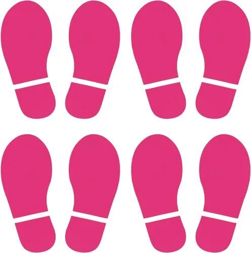 Miniatura 15 de PATIKIL Adhesivo de huellas de 6 x 2.5 pulgadas, 4 pares de zapatos de PVC para decoración de clase, guía de escaleras, color negro