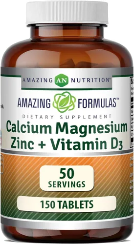 Miniatura 6 de Amazing Formulas Calcio Magnesio Zinc D3 - 300 tabletas por botella Suplemento