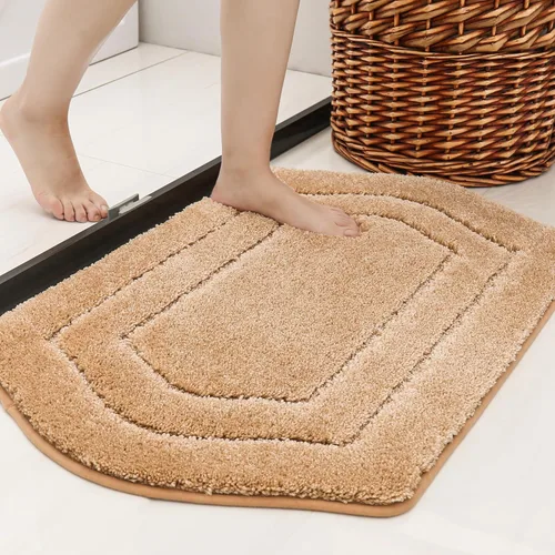 Miniatura 7 de COSY HOMEER Alfombras de Baño Extra Gruesas para Baño - Juegos de Alfombras Antideslizantes de Lino de Baño Suave Felpa 100% Poliéster Fuerte Sala