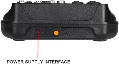 Miniatura 7 de Mezclador de audio para DJ, mezcladores de DJ, tablero de sonido de 4 canales con Bluetooth, tablero mezclador de sonido XLR/interfaz de 1/4