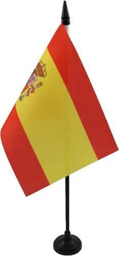 Miniatura 142 de United Kingdon Coat of arms Table Flag 5'' x 8'' - UK - British - England Desk Flag 21 x 14 cm - Black plastic stick and base - AZ FLAG Escudo
