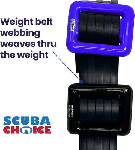 Miniatura 2 de Scuba Choice Pesas de buceo con revestimiento de vinilo, peso de buceo compacto y duradero, control de flotabilidad preciso, estabilidad mejorada