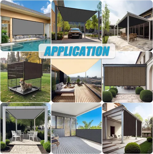 Miniatura 6 de Amagenix Paño de sombra solar 90% trigo con ojales, 11 x 13 pies, para protección solar, pérgola, toldo para jardín, patio, porche al aire libre