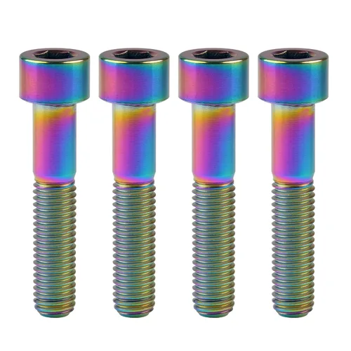 Miniatura 34 de Tornillos Allen de cabeza hueca de titanio M10 20 25 30 35 40 45 50 55 2.362 in Tornillos paquete de 4 (M10 x 0.787 in, paso 0.049 in, negro)