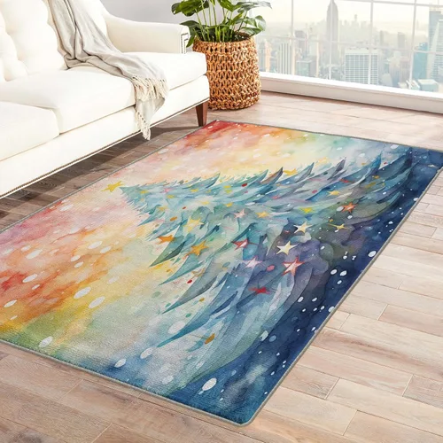 Miniatura 10 de Alfombra de oso de 2 x 3 pies, alfombra de Navidad para entrada, sala de estar, dormitorio, alfombra de animales salvajes, decoración de habitación