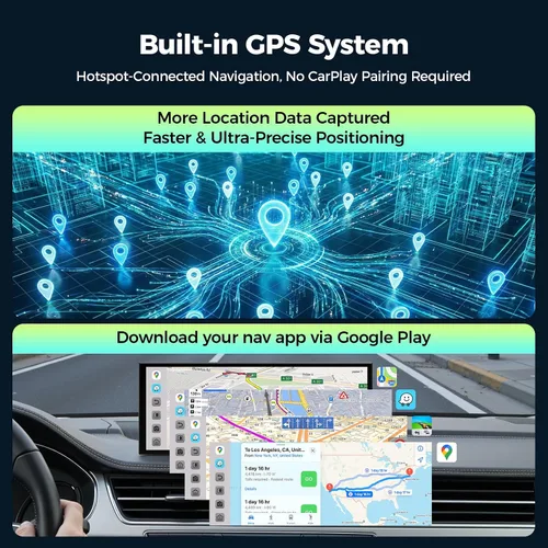 Miniatura 6 de LAMTTO Pantalla AI CarPlay de 11 pulgadas con aplicaciones de descarga de Google-Play y Gemini, 8 núcleos suaves, juego inalámbrico para Android