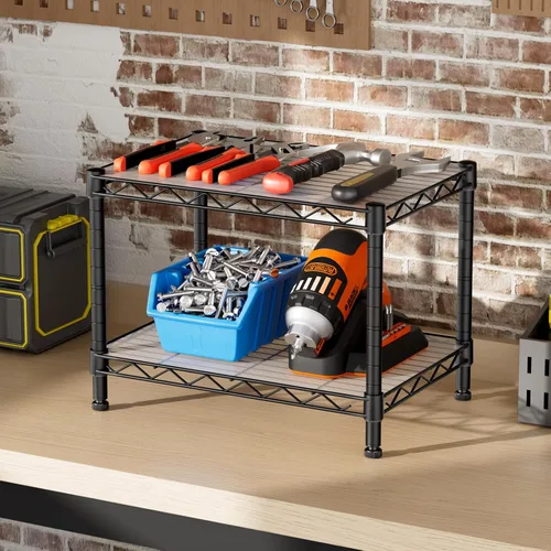 Miniatura 2 de SINGAYE 2 estantes de alambre pequeños para cocina, despensa, cerca de casa, organizadores y almacenamiento, estante de baño, sala de lavandería