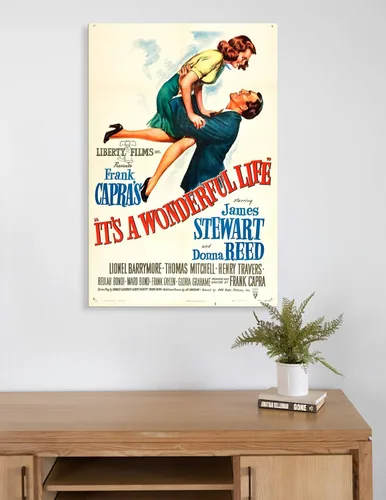 Miniatura 2 de Lienzo impreso para pared, póster de película vintage It's a Wonderful Life, 12 x 18 pulgadas Es una vida maravillosa