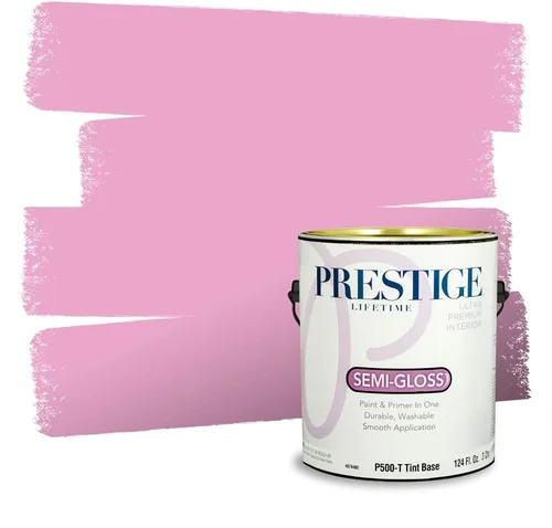 Miniatura 329 de Prestige Paints Pintura exterior e imprimación en uno, 1 galón, plano, coincidencia comparable de Valspar* Amber Rose*