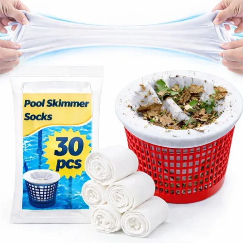 Miniatura 10 de Calcetines de skimmer de piscina Sukh - 40 piezas de calcetines de piscina para skimmer, filtro de limpieza que limpia los desechos y las hojas