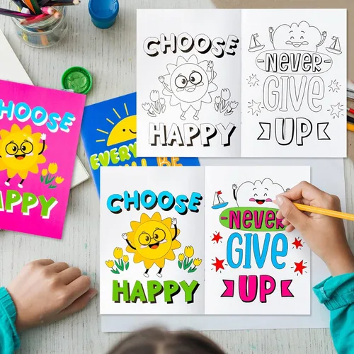 Miniatura 7 de BZaber Libro para colorear de afirmaciones positivas, 24 unidades, regalo de primavera, día de Pascua, páginas para colorear con palabras