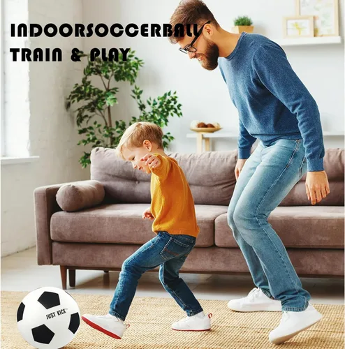Miniatura 2 de SRG Pelota de fútbol de espuma silenciosa – Pelota de fútbol sin aire para entrenamiento silencioso, diseño de espuma suave y duradera, multiusos