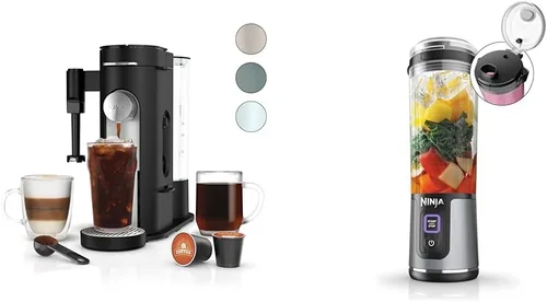 Miniatura 14 de Ninja Pod & Grounds - Cafetera especializada de una sola porción, compatible con cápsulas K-Cup, prepara café molido, diseño compacto, espumador