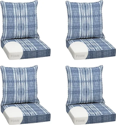 Miniatura 28 de Arden Outdoor Deep Seat Cushion Set, 24 x 24 pulgadas, Cojín para exteriores resistente al clima, a la lluvia y a la decoloración para silla, sofá