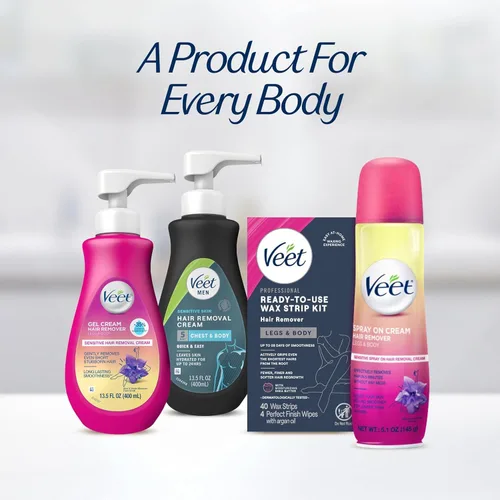 Miniatura 7 de VEET Kit de depilación listo para usar para mujeres, tiras de cera para depilación corporal, kit de cera para piernas y cuerpo, producto de cuidado