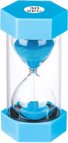 Miniatura 29 de SuLiao Temporizador de Arena de 30 Minutos: Reloj de Arena de Plástico de 30 Minutos, Extra Azul, Reloj de Arena Unificado, Temporizador de Arena