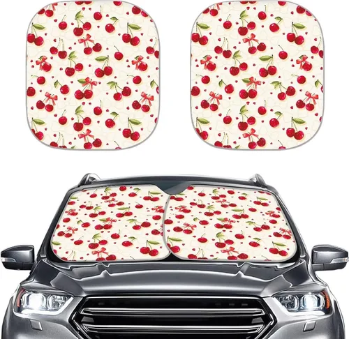 Miniatura 22 de Parasol para parabrisas de automóvil con estampado de playa tropical, protección universal para proteger el interior del automóvil, bloquea