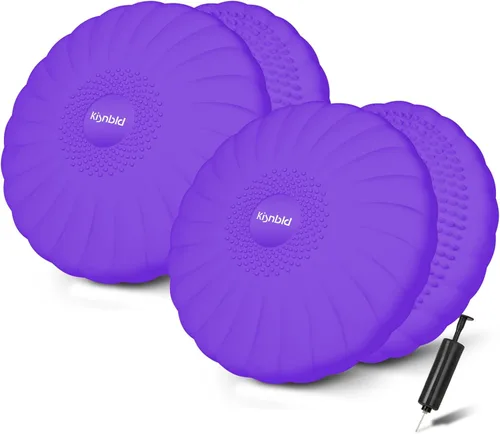 Miniatura 11 de kisnbld Cojín Tambaleante, Asiento Wiggle Extra Grueso para Niños Sensoriales, Disco de Equilibrio Antideslizante con Bomba de Inflado para Fuerza