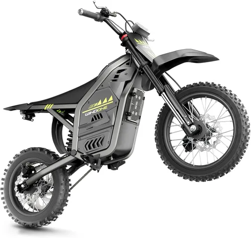 Miniatura 10 de Windone RS5 Electric Dirt Bike for Teens & Adults (13+), Up to 37 MPH, 45 Miles Range, 2200W Peak Motor, 14"/12" Off-Road Tires, Hydraulic Rojo