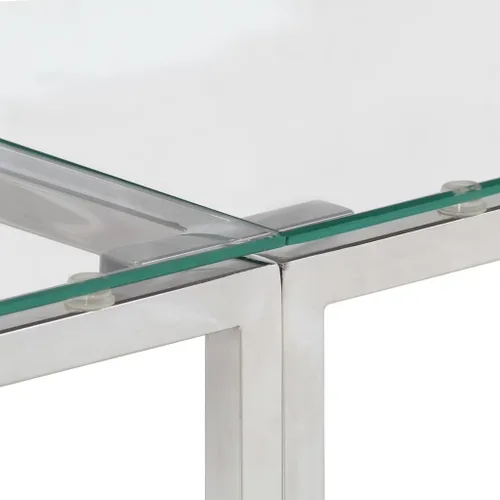 Miniatura 5 de vidaXL Mesa de consola, mesa de sofá, mesa de consola de pasillo, detrás de la mesa del sofá para sala de estar, estilo moderno, acero inoxidable