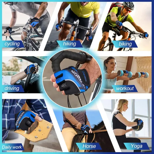 Miniatura 5 de Guantes de ciclismo guantes de bicicleta guantes de ciclismo para hombres y mujeres guantes de bicicleta de montaña de medio dedo guantes