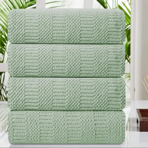 Miniatura 26 de Juego de 8 toallas de baño extra grandes azules - 2 toallas de baño extra grandes, 2 toallas de mano, 4 toallas faciales - 600GSM suaves, altamente