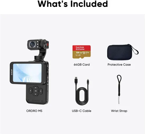 Miniatura 7 de ORDRO M5 Handheld Gimbal Camcorder 3-Axis Stabilization 3.5'' Rotating Touch Screen Fack Tracking Wide Angle Long Battery Life 4K 60FPS