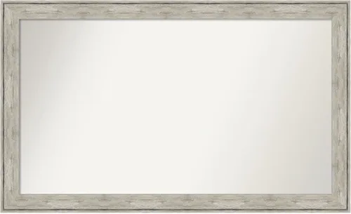 Miniatura 23 de Amanti Art Espejo de baño plateado para sobre fregadero, 28 x 47 pulgadas, espejo rectangular de plata imperial, marco de madera tradicional de gran