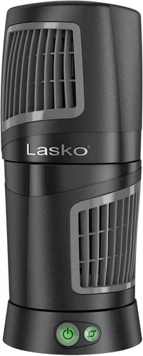 Miniatura 3 de Lasko Ventilador de Torre de Mesa Portátil Twist-Top™ de 12 pulgadas de 3 Velocidades con Oscilación Amplia para Dormitorio, Oficina, Negro, 4911