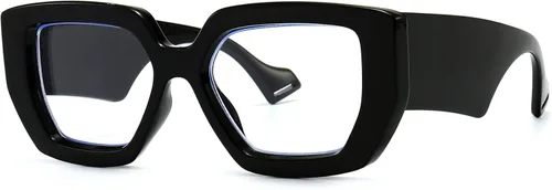 Breaksun - Lentes de luz azul con marco grueso para mujeres y hombres, moda, cuadrados sobredimensionados, gafas de juegos de computadora