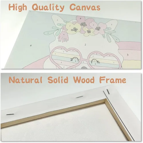 Miniatura 4 de CarlonLin Paquete de 4 pinturas enmarcadas por números para niños, pintura por números para niños de 8 a 12 años, kits de pintura por números