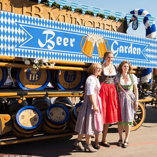 Miniatura 6 de Oktoberfest Bavarian Pennant Banner – Letrero de jardín de cerveza de tela para fiesta de Oktoberfest, suministros de decoración de festivales